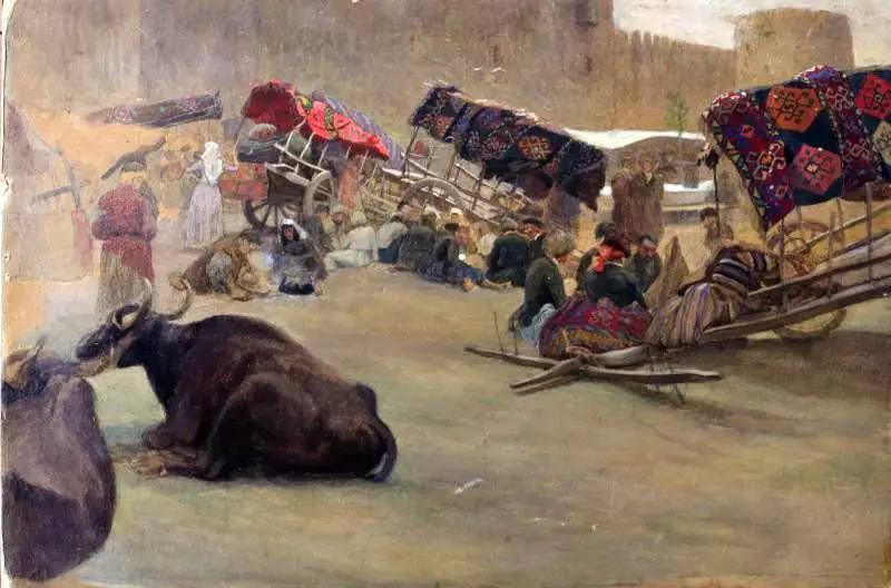 Светицховлоба Мцхета рисунок Петрова Николая Филипповича